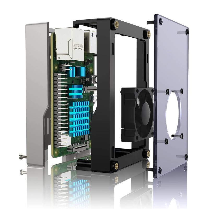 Miuzei Case for Raspberry Pi 4, Raspberry Pi 4b Case