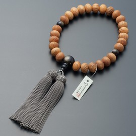 [Butsudanya Takita Shoten] Kyoto Prayer Beads, Men's, Yakusugi, Mandarin Orange Ball, Golden Obsidian Tailor, 27 Balls, Pure Silk Bunch, with a Bag of Beads, Can Be Used in All Sects, Certificate