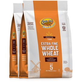 Shibolim Extra Fine Whole Wheat Flour, 5lb (2 Pack) | Triple Sifted Flour | 100% Whole Grain | Certified Kosher