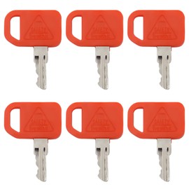 AFEISOL AT195302 AR51481 Ignition Keys, Compatible with John Deere 210C 310A 310C 410B 550B 700H 1050J 210LJ 250D 460E 410C 710D 1200 Excavator Loader Backhoe Tractors Heavy Equipment Keys(6 Pcs)