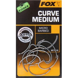 Fox Edges Armapoint Curve Shank Medium Hooks - 10 Carp Hooks, Fishing Hooks for Carp, Boilie Hooks, Size: 8
