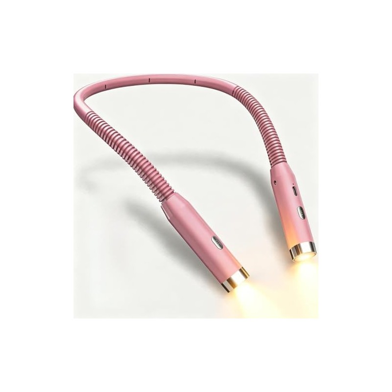 LED Neck Reading Light,Lampara de Lectura Libro,3 Colores,3 Niveles De