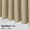 MitoVilla Beige Waffle Shower Curtain with Snap-in Liner, Modern Waffle
