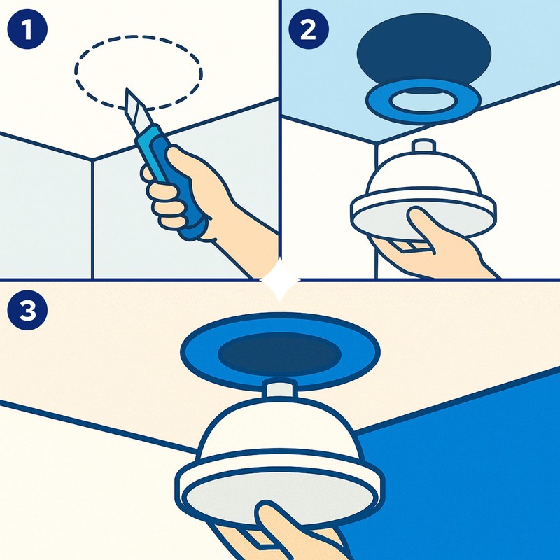 KastLite 3-Pack Custom Size White Goof Rings | Recessed Light
