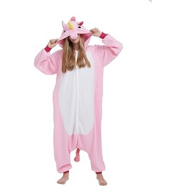 SimZoo Adult Animal Onesie Pajamas, Men and Women's Unicorn Costume Sleepwear, One-Piece Unisex Homewear 2X-Large