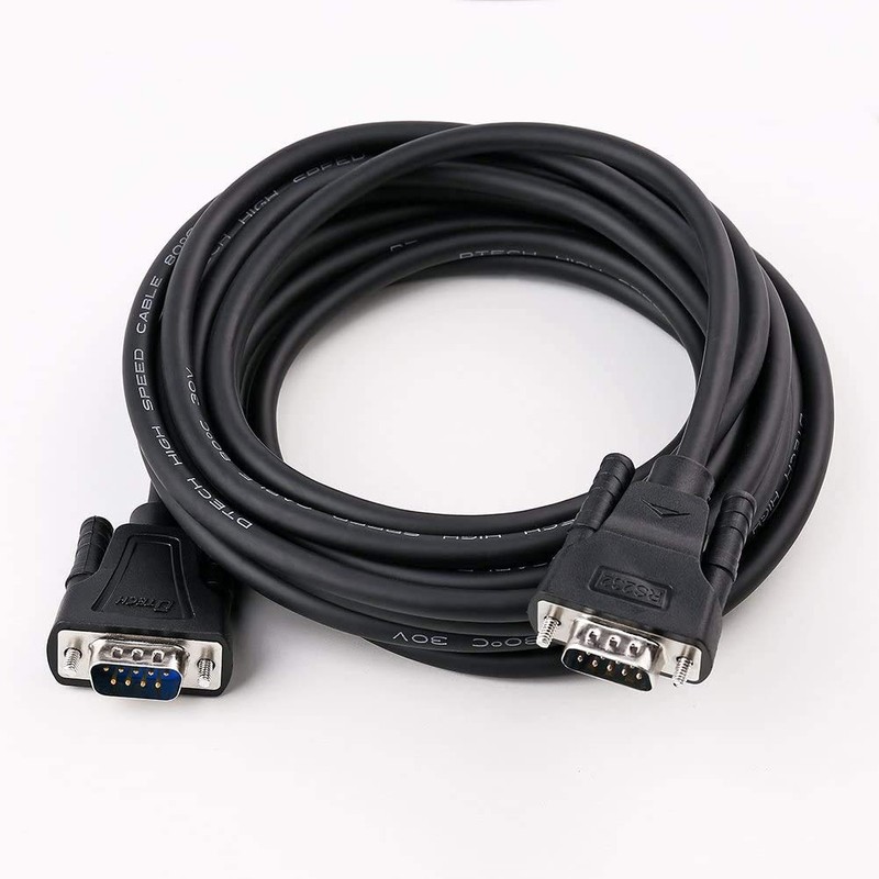 DTECH RS232C Serial Cable 5m Crossover Cable Null Modem Cable