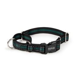 Hyhug Pets Adjustable Martingale Dog Collar with Quick Release Buckle, Colourfast, Heavy Duty, Anti Breakout, Training, Non-Slip Puppy Collar (Reflective Green, Small)