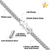 CG&KYGG 6mm Miami Cuban Link Chain 14K White Gold Plated