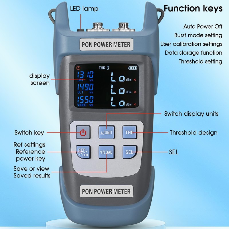 Fiber Optic PON Optical Power Meter A-330U SCUPC FCUPC Interface