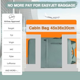 Designed for Easyjet Cabin Bag 45x36x20 Carry On Travel Backpack Hand Luggage Suitcases Bag，Waterproof Laptop Backpack Rucksack for Men Women Underseat Cabin Bags Casual Daypack