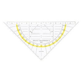 Aristo AR1553 Protractor Triangle with Grip Set of 10