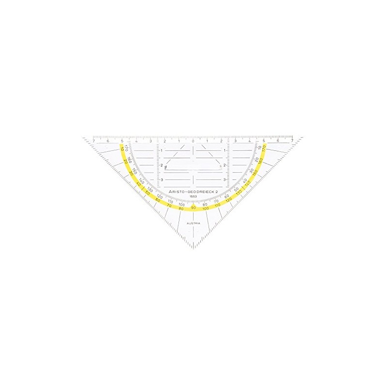 Aristo AR1553 Protractor Triangle with Grip Set of 10