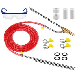 QCHENYI Pressure Washer Sandblasting Kit, Wet Abrasive Sandblaster Attachment, Power Sandblasting with Replacement Nozzle Tips, 1/4" Quick Disconnect, Protect Glasses,5000PSI
