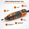 200W Corded Rotary Tool Kit with Fine Speed Control &