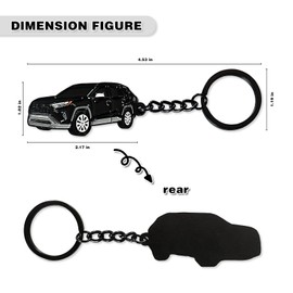 Montilove RAV4 Keychain Accessories,Toyota Rav4 Accessories,RAV4 Key Chain Fob Cover Cool Mods Compatible with Toyota RAV4 (Black)
