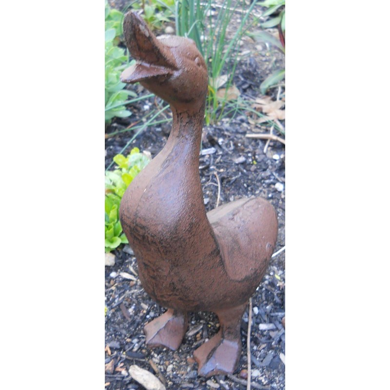 Full Bodied Cast Iron Duck Garden Figure