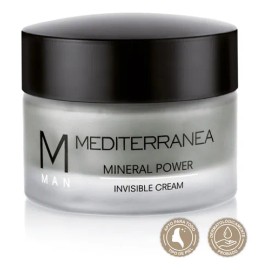 Crema Facial Hombre de Arcilla Negra , Hidratante , Antioxidante con Minerales del Mar Fórmula Italiana , 50 ml - Mediterranea