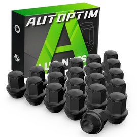 AUTOPTIM M14x1.5 OEM Lug Nuts - Replacement for Ford Mustang Edge Explorer MKX MKZ Aviator Factory Wheel, Black 13/16" 21mm Hex, 20 PCS One-Piece Auti-Rust Tire Lug Nuts, OE#ACPZ-1012-M 611-007