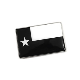 PTDecals 1 PCS Black White Metal 3D The State of Texas Flag Emblem Sticker Badge Decal for Vehicle Auto Car Bumper Window Tailgate House Door Laptop 77x50mm