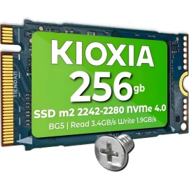 SSD Kioxia 256GB M.2 NVMe 2242/2280 3400MB/s Lectura 1900MB/s Escritura