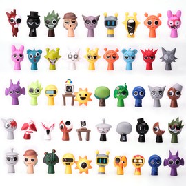 NlsqUK 48 Pcs Sprunki Toys Set, Colorful Sprunki Figures for Party Decorations Gifts, Cartoon Sprunkies Figures Collectible Toy for Game Fans Kids Adults