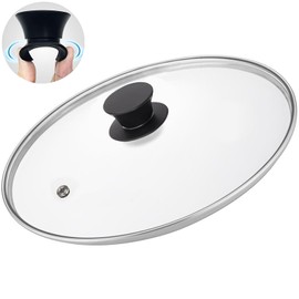 Cylvoorp Glass Lids, Replacement Tempered Clear Glass Lids with Steam Vent，Covers For pots, pans and skillets，Available in Small and Large Lids 8, 9.5, 10.25, 11, 12, and 12.5 Inch