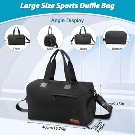 Romon Sports Bag, Travel Bag, Sports Bag, Swimming Bag, Duffle Bag, Training Bag with Shoe Compartment, Wet Compartment for Sports, Fitness, Travel, Swimming Bag, Gym Bag, Travel Bag for Men and Women
