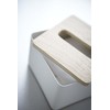 Yamazaki Industries 7732 Tissue Case with Lid, Rin, S, Natural