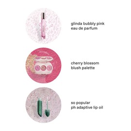 r.e.m. beauty by Ariana Grande Wicked: for Good | You've been Glinda-fied! Makeup and Fragrance Set | Color Changing Lip Oil, Blush Trio, Fruity & Floral Fragrance | 3 Count