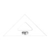 Graphoplex Set Square 45 ° 3 Straight Edges Transparent 13