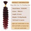 FCHLHFC Deep Wave Bulk Hair 6 Bundles/Pack 300g 22 Inch