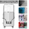 DAWRIS 3Pcs Clear Suitcase Covers 20+24+28 Inch PVC Luggage Covers