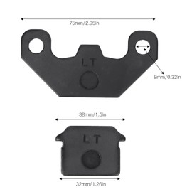 Set of 2 Motorcycle ATV Brake Pads Front and Rear, Quad Brake Shoes Set, Alloy Disc Brake Pad Change Set, ATV Brake Disc Shoes Pads for Pit Dirt Bikes Quads