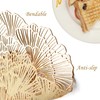YOOHOTOUCH Round Placemats, Gold Ginkgo Leaf Pattern, Vinyl Material, 15