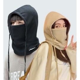 Fleece Hooded Neck Warmer Balaclava Hat - Thermal Winter Gear for Fishing & Hiking lf1011 Free Size/Dark Grey (Women's) Type B 5ea