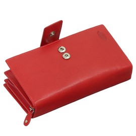 Luxury Ladies Leather Wallet Purse Zip XXXL 18.5 cm DIFFERENT COLOURS