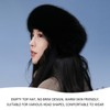 WUFGWBD 1 Black Hollow Hat And 1 Plush Scarf, Plush