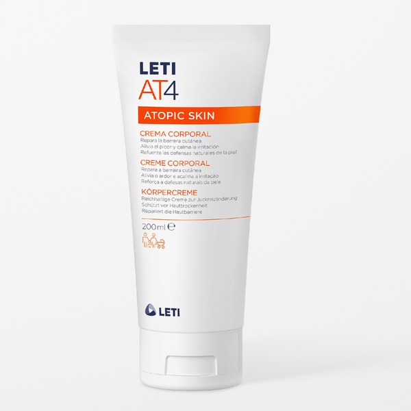 LETI AT4 Atopic Skin Körpercreme bei Neurodermitis, 200 ml Cream