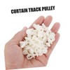 Operitacx 30pcs Beige Plastic Curtain Track Rollers for Ceiling Mounted