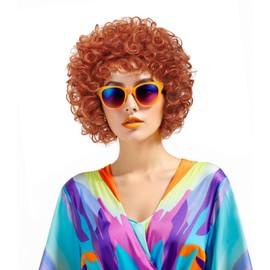 Short Curly Wig for Women,Karen,Ice Spice Wig,Fun Wigs,Pelucas De Mujer (Orange)