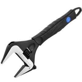 MAXPOWER 10 inch Adjustable Wrench, Wide Jaw Capacity 2 inch (50 mm)