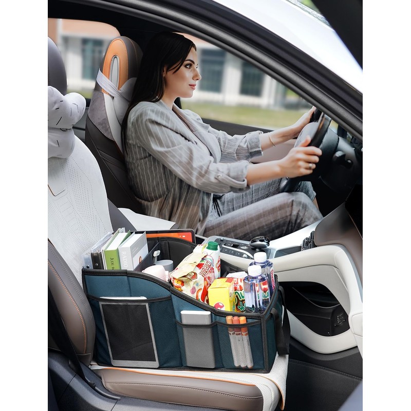 YOHOOLYO Car Seat Organizer Backseat Car Organizer with 4 Compartments,