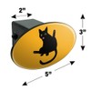 GRAPHICS & MORE Black Cat Lifting Leg and Licking Oval