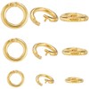 Beebeecraft 9Pcs 6/8/10mm Lock Jump Rings 24K Gold Plated 925