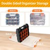 Small Parts Organizer, 34-Compartments Hardware Organizer Box, Double Side Storage