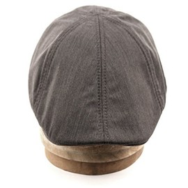 Epoch hats Men's 6 Panel Linen Duckbill Ivy Hat (S/M, A Gray)