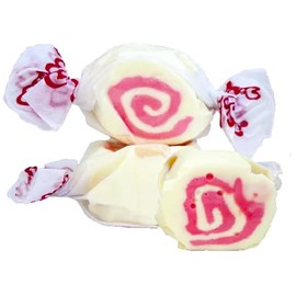 SweetGourmet Strawberry Cheesecake Salt Water Taffy Bulk Candy | 1 Pound