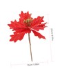 Kisangel 4pcs Artificial Poinsettia Christmas Flowers Xmas Tree Decorations Red
