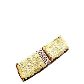 Ro Rox Sequin Stretch Belt - Sparkly Elastic Waist Belt for Dresses & Outfits, Gold