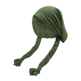 ZLYC Chemo Headwear Pre Tied Head Scarf for Women Lightweight Beanie Hat Skull Cover Cap Headwraps(Braid Green Algae)